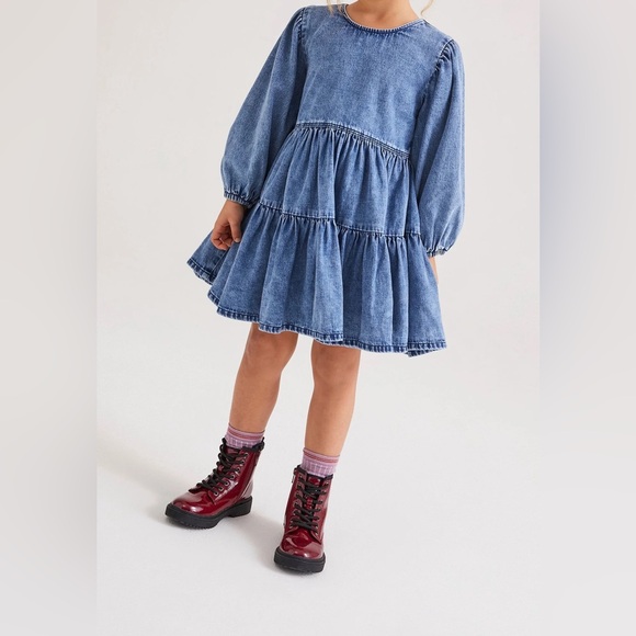 next Other - Next Blue Denim Tiered Dress